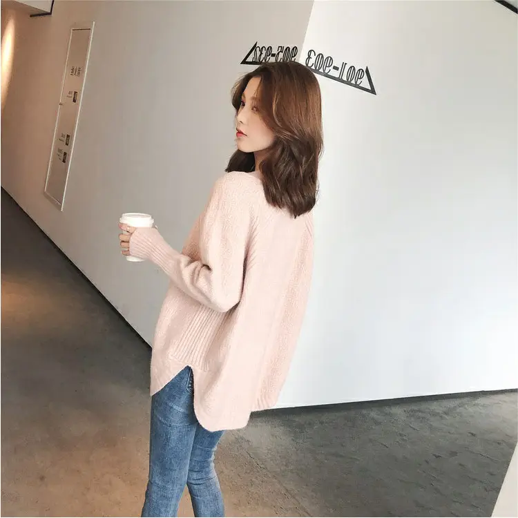 Women's Knitted V-Neck Pullover Sweater Winter Wear — feature 18