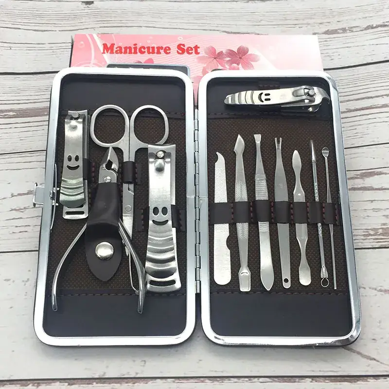 12-Piece Stainless Steel Manicure Tool Set with Pu Leather Case - Image 4