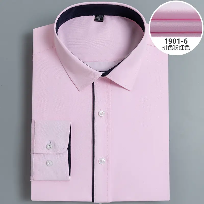 Men's White Slim Fit Long Sleeve Shirt Plus Size - Image 11