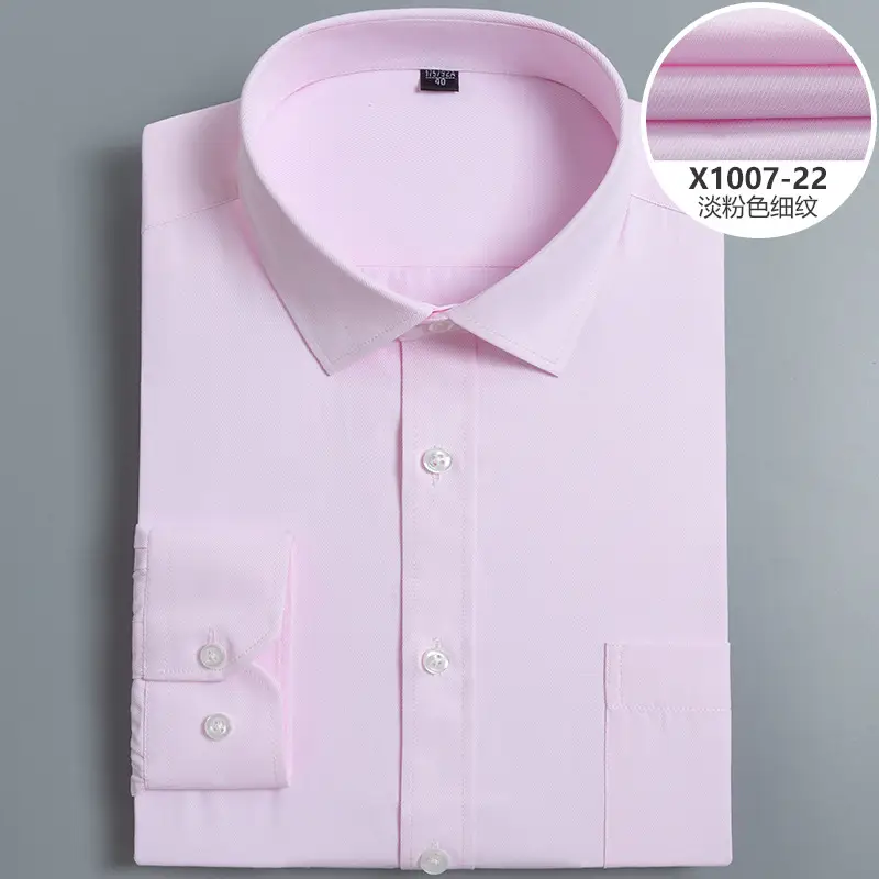 Men's White Slim Fit Long Sleeve Shirt Plus Size - Image 15