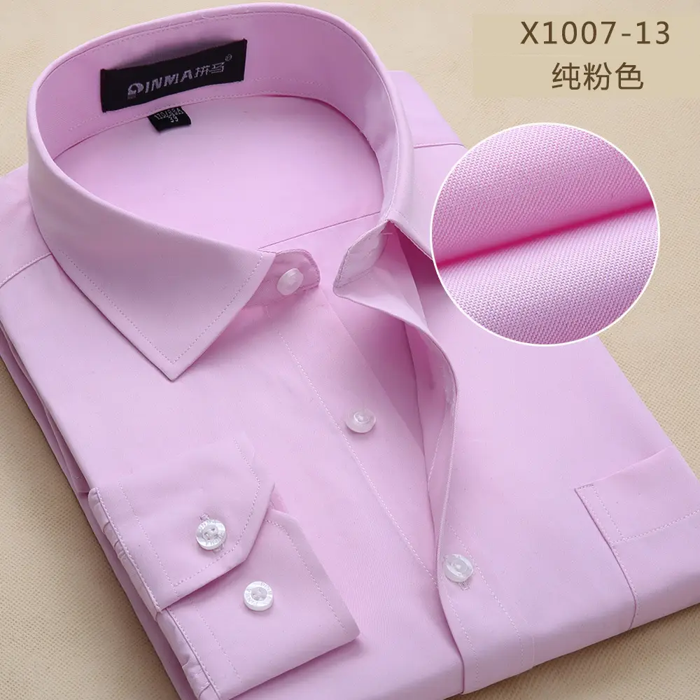 Men's White Slim Fit Long Sleeve Shirt Plus Size - Image 8