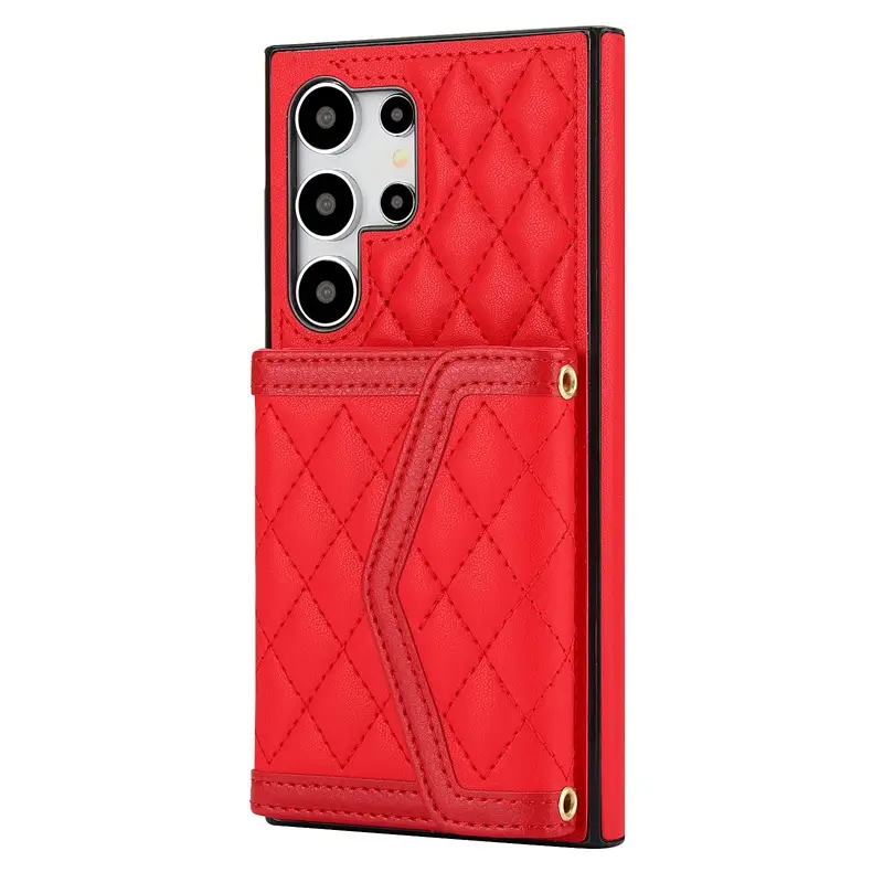 Samsung S25 Ultra Leather Crossbody Phone Case with Card Holder - Image 3