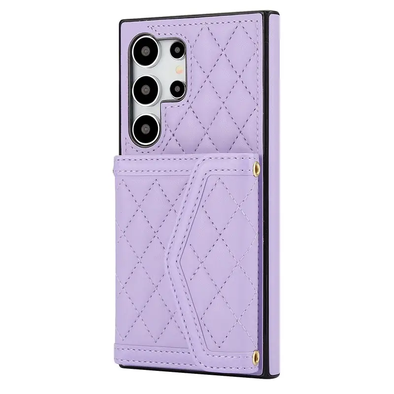 Samsung S25 Ultra Leather Crossbody Phone Case with Card Holder - Image 4