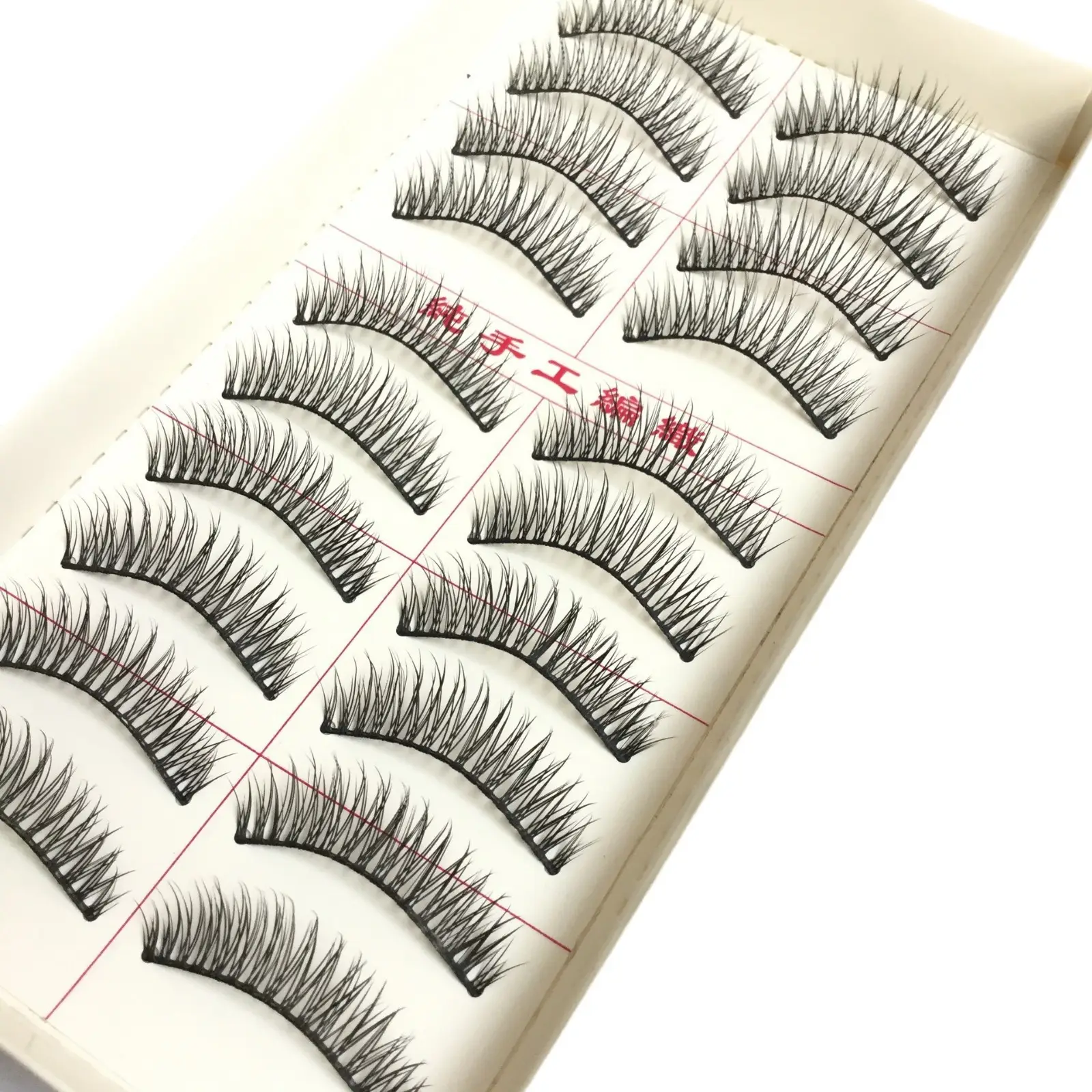 092# Taiwan Semi-Handmade False Eyelashes Natural Clusters Cross Naked Makeup Eyelashes Qingdao Sunny Factory Wholesale - Image 6