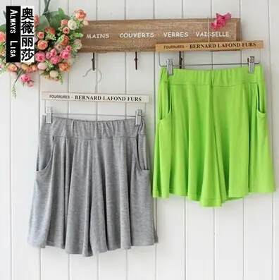 New Modal Plus Size Loose Leggings with Pockets Casual Beach Shorts - Image 16