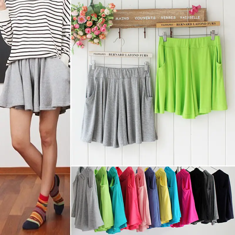 New Modal Plus Size Loose Leggings with Pockets Casual Beach Shorts — feature 2