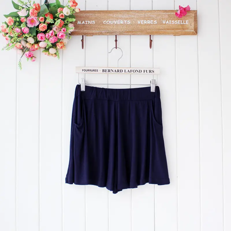 New Modal Plus Size Loose Leggings with Pockets Casual Beach Shorts — feature 46