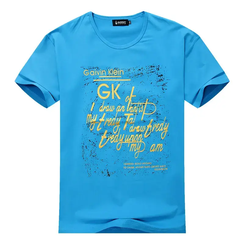 Men Casual T-Shirt White Graphic Plus Size