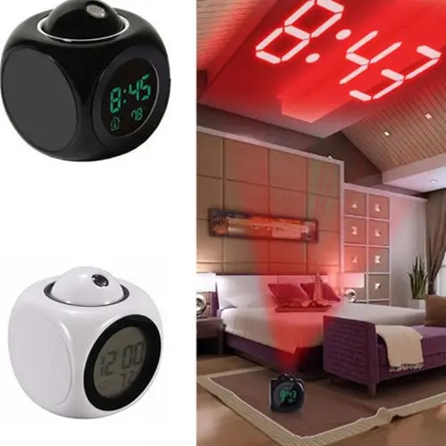 LED Voice Alarm Clock with Laser Projection & Digital Display - Image 6