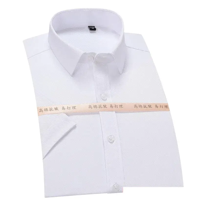 Men's Korean Slim Fit White Striped Shirt