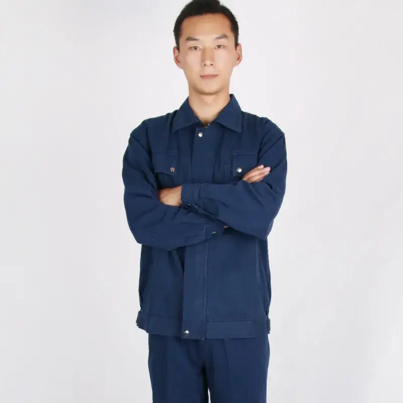 Men Denim Work Suit Blue Welding Windproof - Image 3