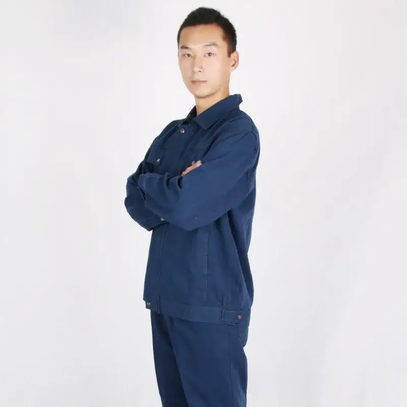 Men Denim Work Suit Blue Welding Windproof - Image 4