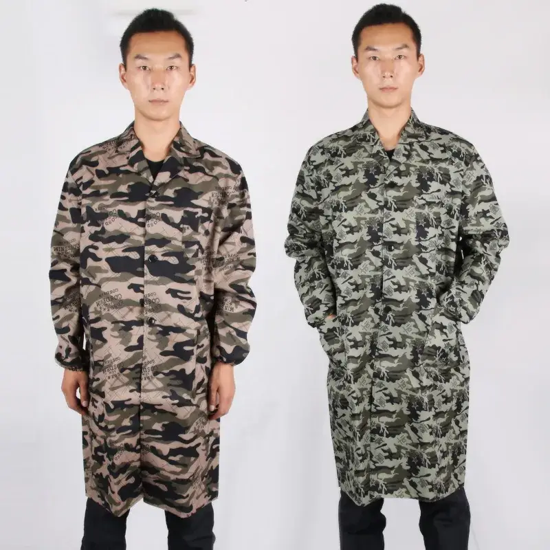 Camouflage Long Sleeve Work Coat for Men