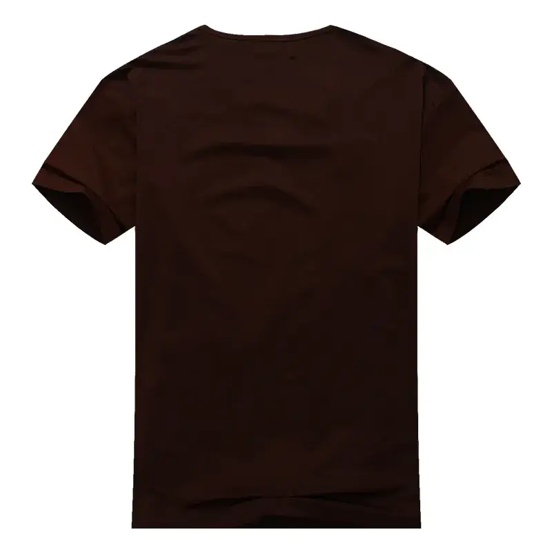 2019 Summer Brown T-Shirt for Men Casual Plus Size - Image 4