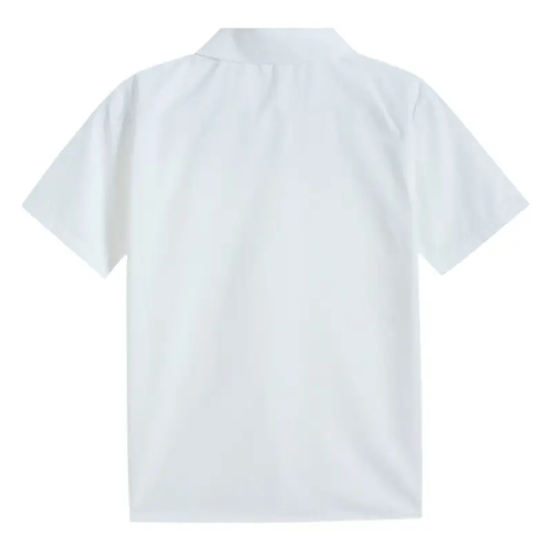 Japanese School Shirt for Boys White Green Bow Short Sleeve