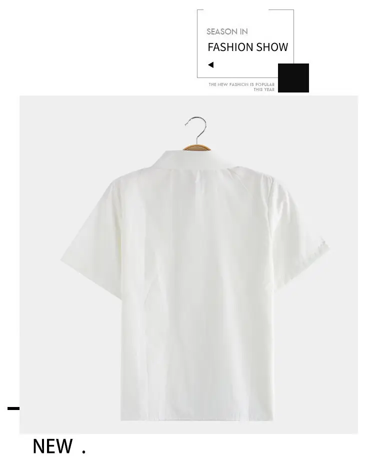 Japanese School Shirt for Boys White Green Bow Short Sleeve — feature 11