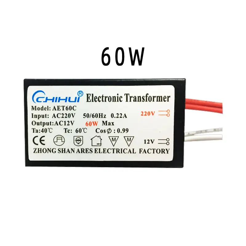Quartz Halogen Lamp Transformer 20W-250W AC12V 90% Power