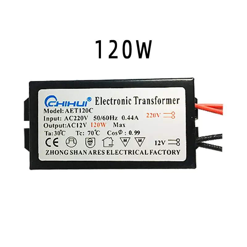 Quartz Halogen Lamp Transformer 20W-250W AC12V 90% Power