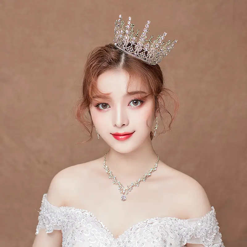 Korean Style Bride Crown Jewelry for Wedding Headdress - Image 4