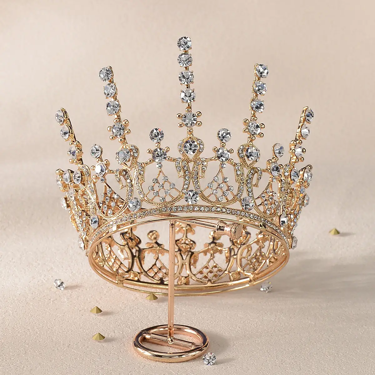 Korean Style Bride Crown Jewelry for Wedding Headdress - Image 2