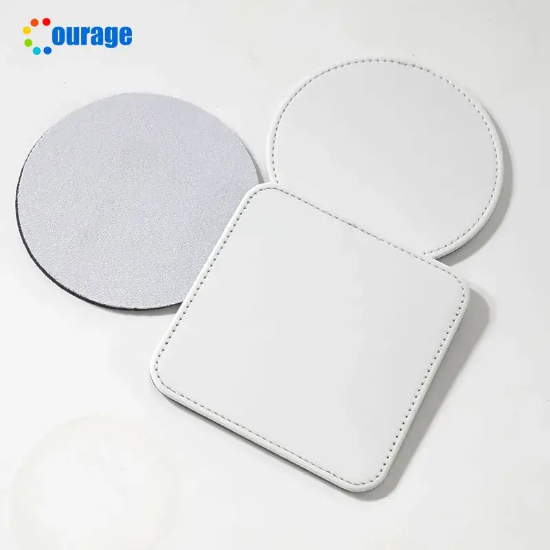 Black Heat Transfer Blank Coaster for Home Decor - Image 4