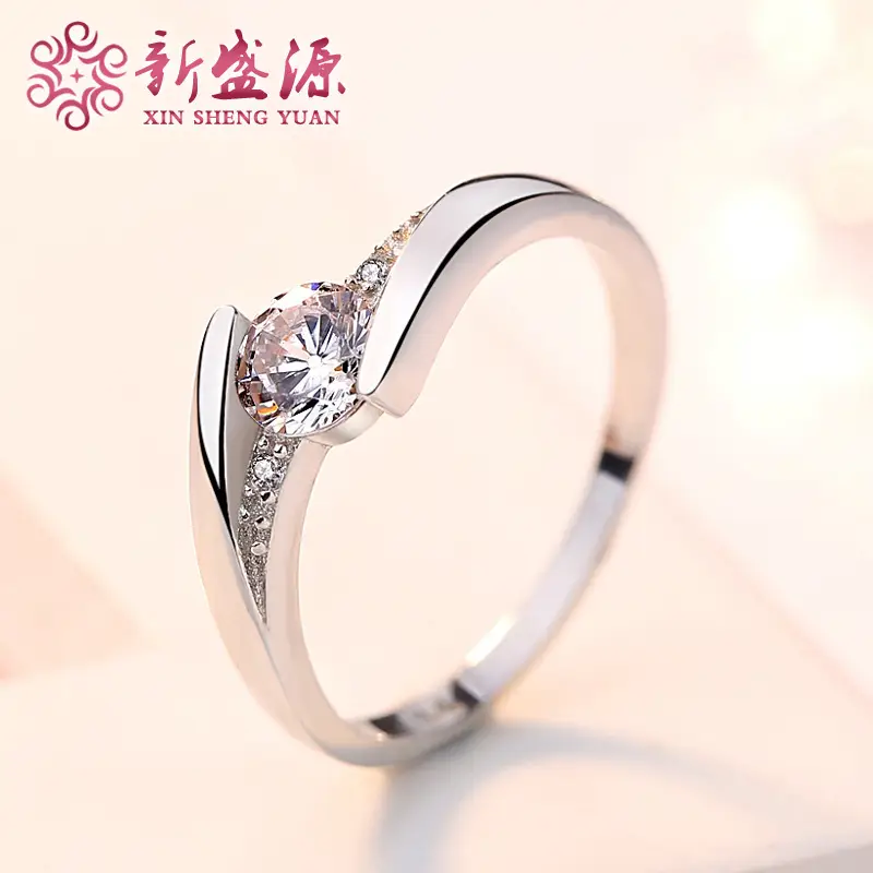 Korean Diamond Closed Female Ring S925 Silver - Image 2