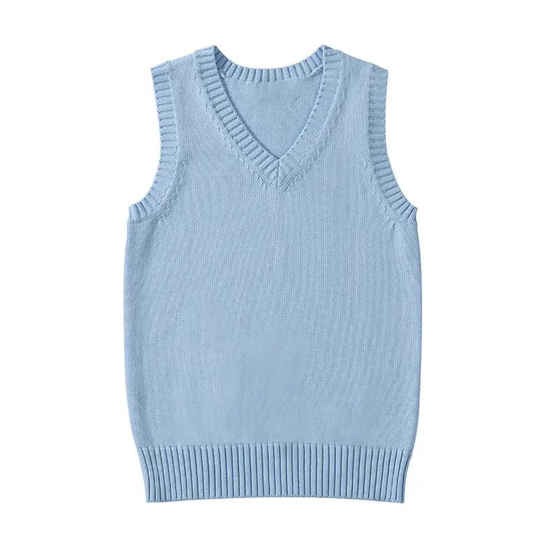 Black V-Neck Knitted Vest for Men Winter — feature 30