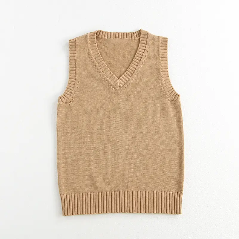 Black V-Neck Knitted Vest for Men Winter — feature 31