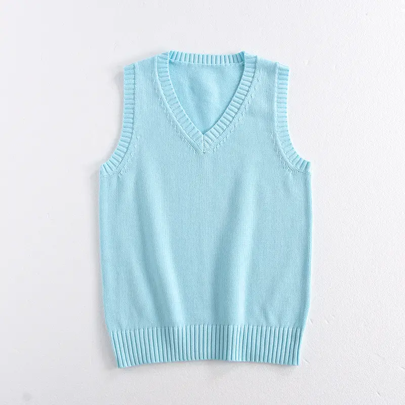Black V-Neck Knitted Vest for Men Winter — feature 33
