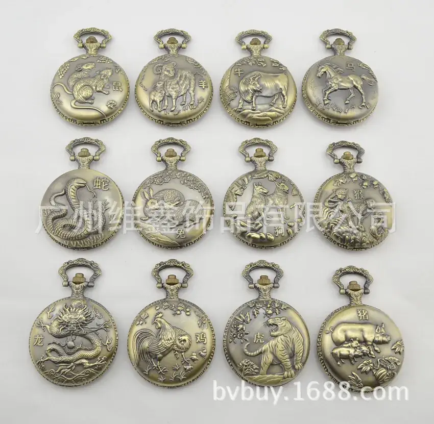 Twelve Zodiac Metal Pocket Watches for Kids — feature 23