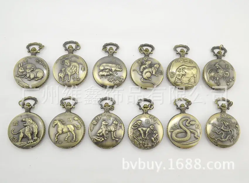 Twelve Zodiac Metal Pocket Watches for Kids — feature 24