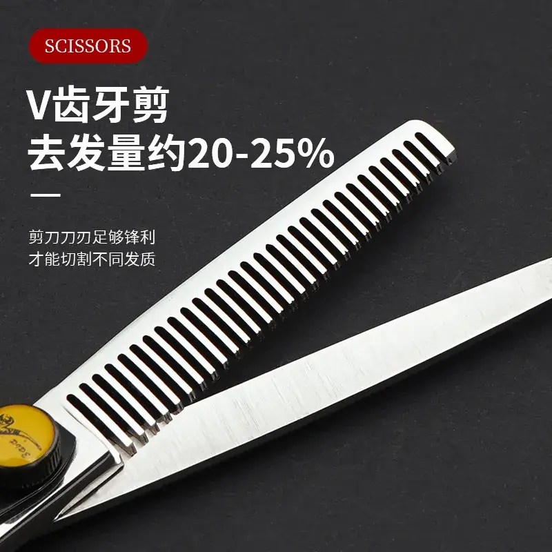 6inch Flat Teeth Hair Scissors for Hair Styling - Image 5