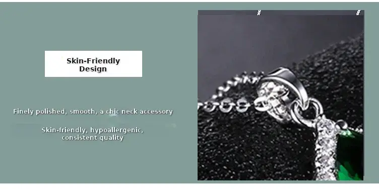 Water Drop AAA Zircon Pendant Necklace Copper Pave — feature 5