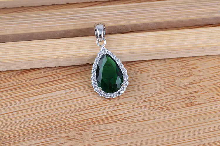 Water Drop AAA Zircon Pendant Necklace Copper Pave - Image 5