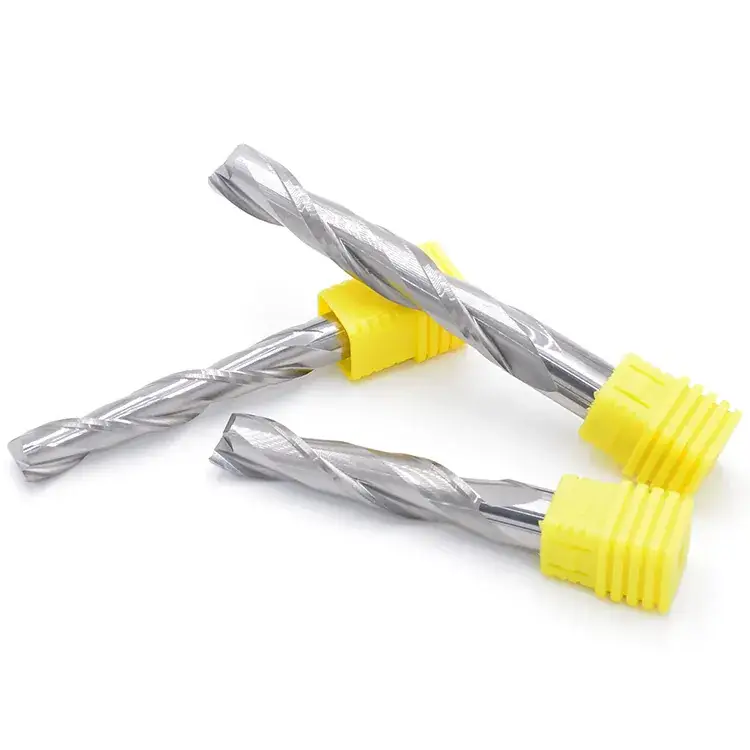 Double Edged Spiral Milling Cutter 8-12mm Yellow Handle - Image 4