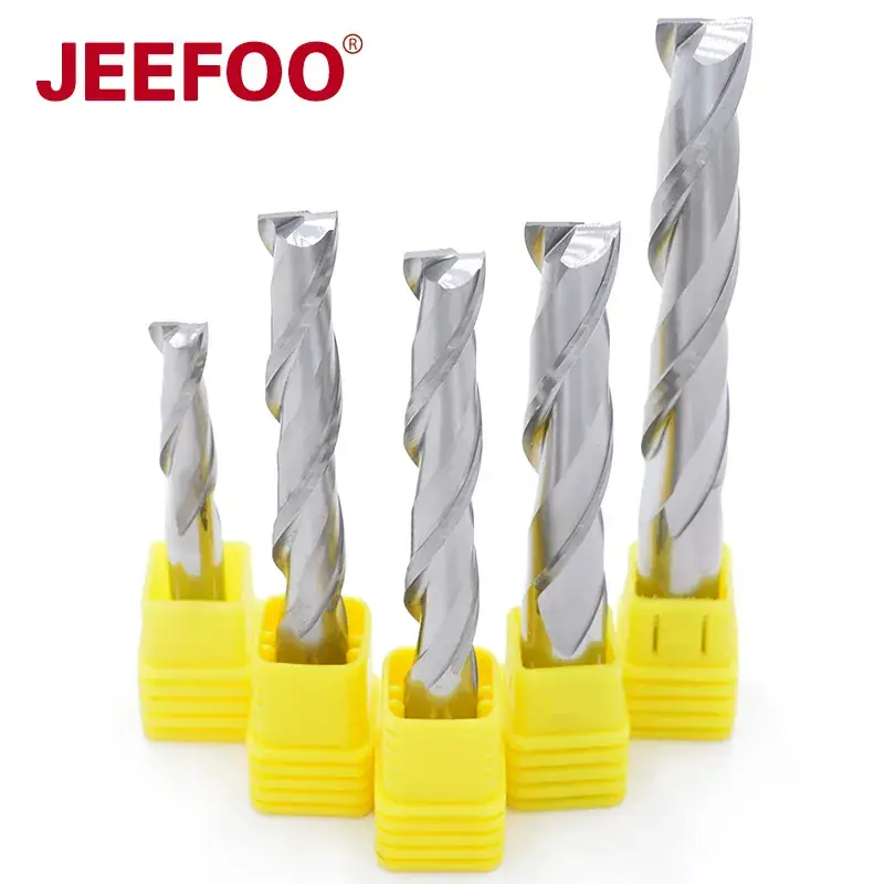 Double Edged Spiral Milling Cutter 8-12mm Yellow Handle