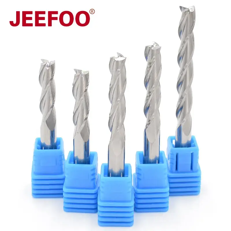 Three-Edged Spiral Milling Cutter 6-8-12mm Blue Handle