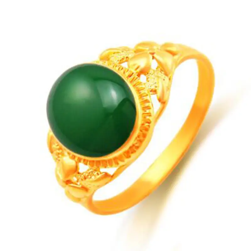 Red Gemstone Open Gold Ring for Women - Image 6