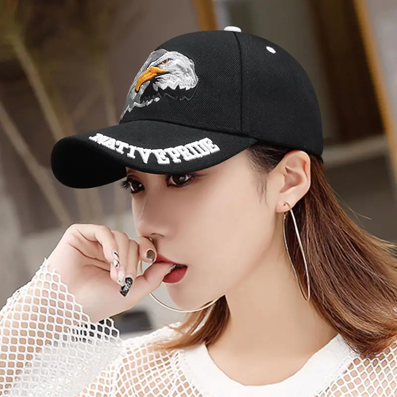 Men's Eagle Embroidered Baseball Cap with American Flag Design - Image 14