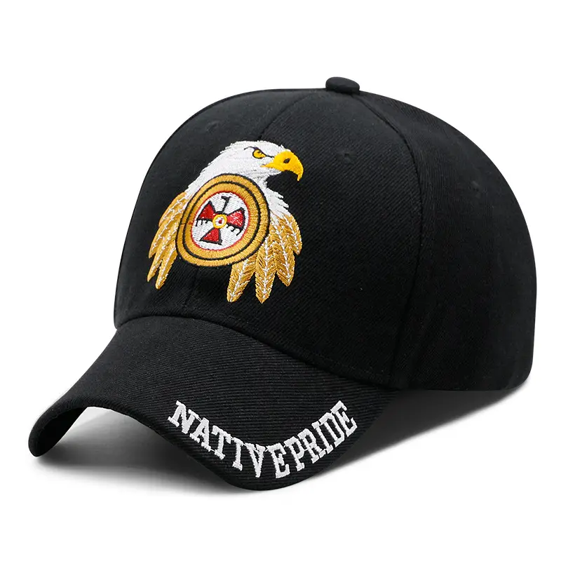 Men's Eagle Embroidered Baseball Cap with American Flag Design - Image 10