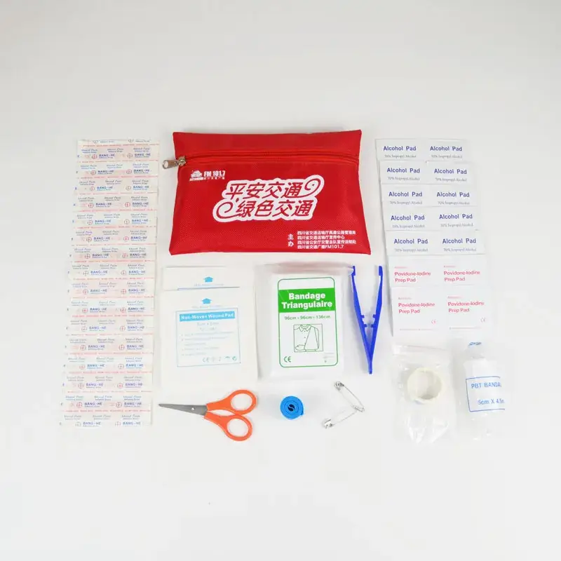Portable First Aid Kit Red 12-Piece Outdoor Gift Set — feature 21