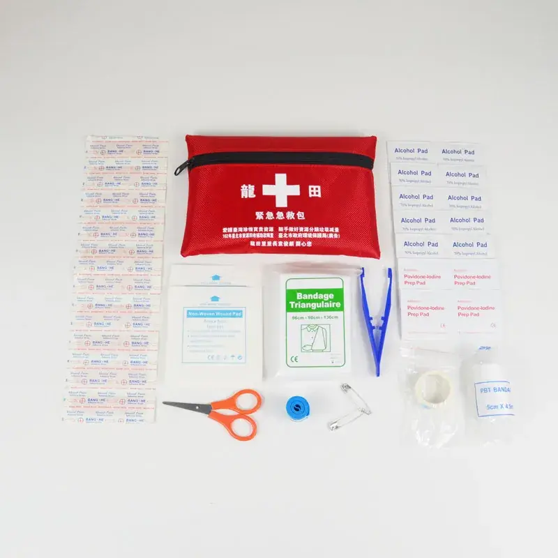 Portable First Aid Kit Red 12-Piece Outdoor Gift Set — feature 22