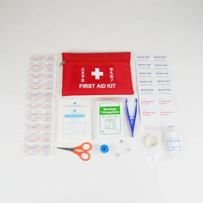 Portable First Aid Kit Red 12-Piece Outdoor Gift Set — feature 23