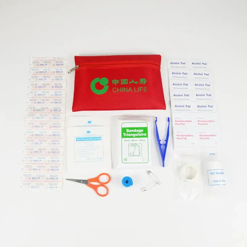 Portable First Aid Kit Red 12-Piece Outdoor Gift Set — feature 24