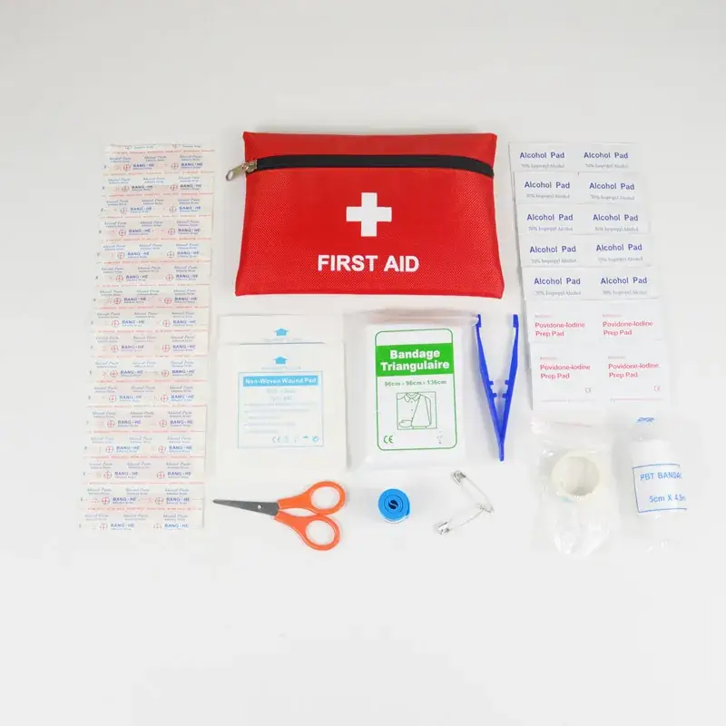 Portable First Aid Kit Red 12-Piece Outdoor Gift Set — feature 27