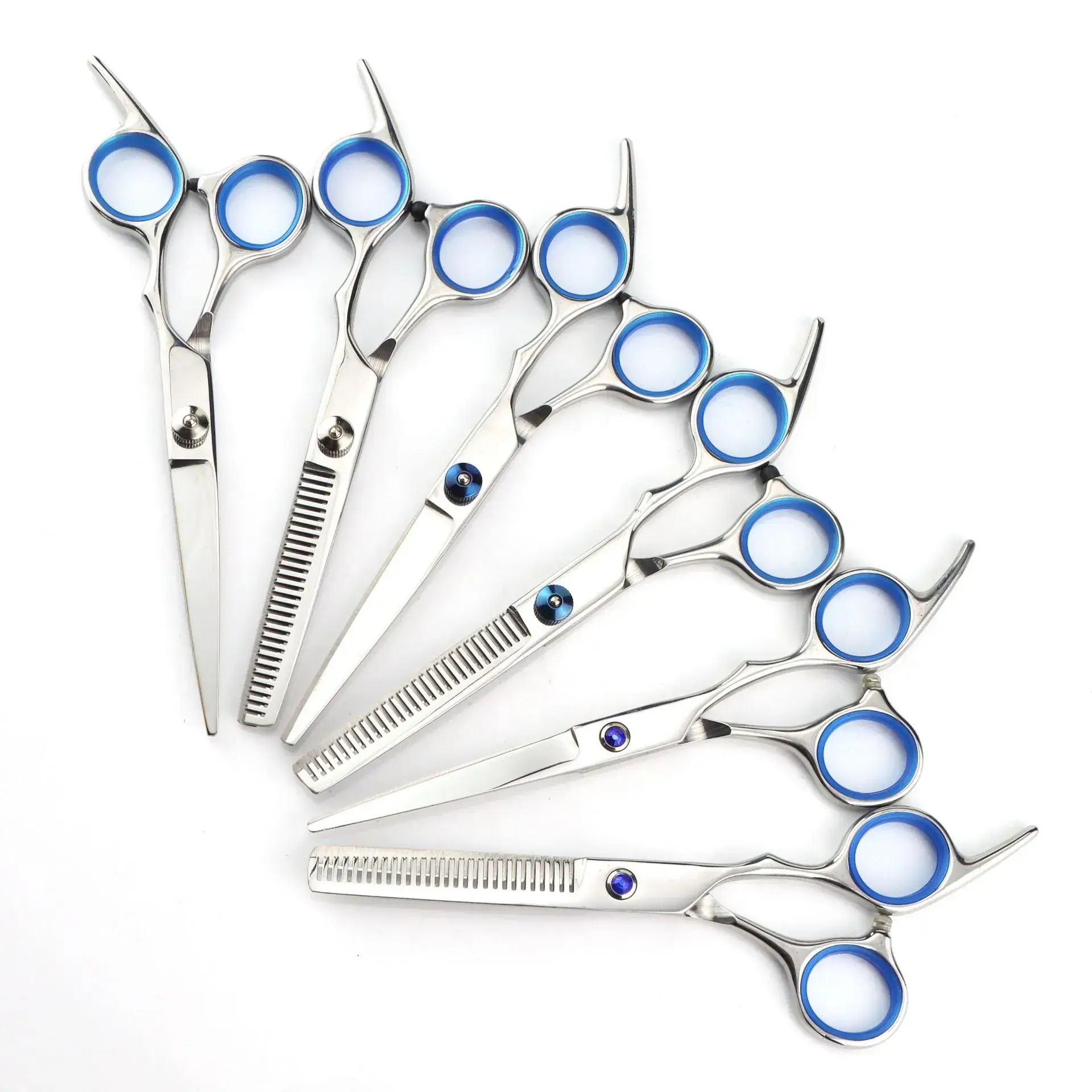 Ruby Sapphire Hair Scissors 3 Pcs Flat Tooth
