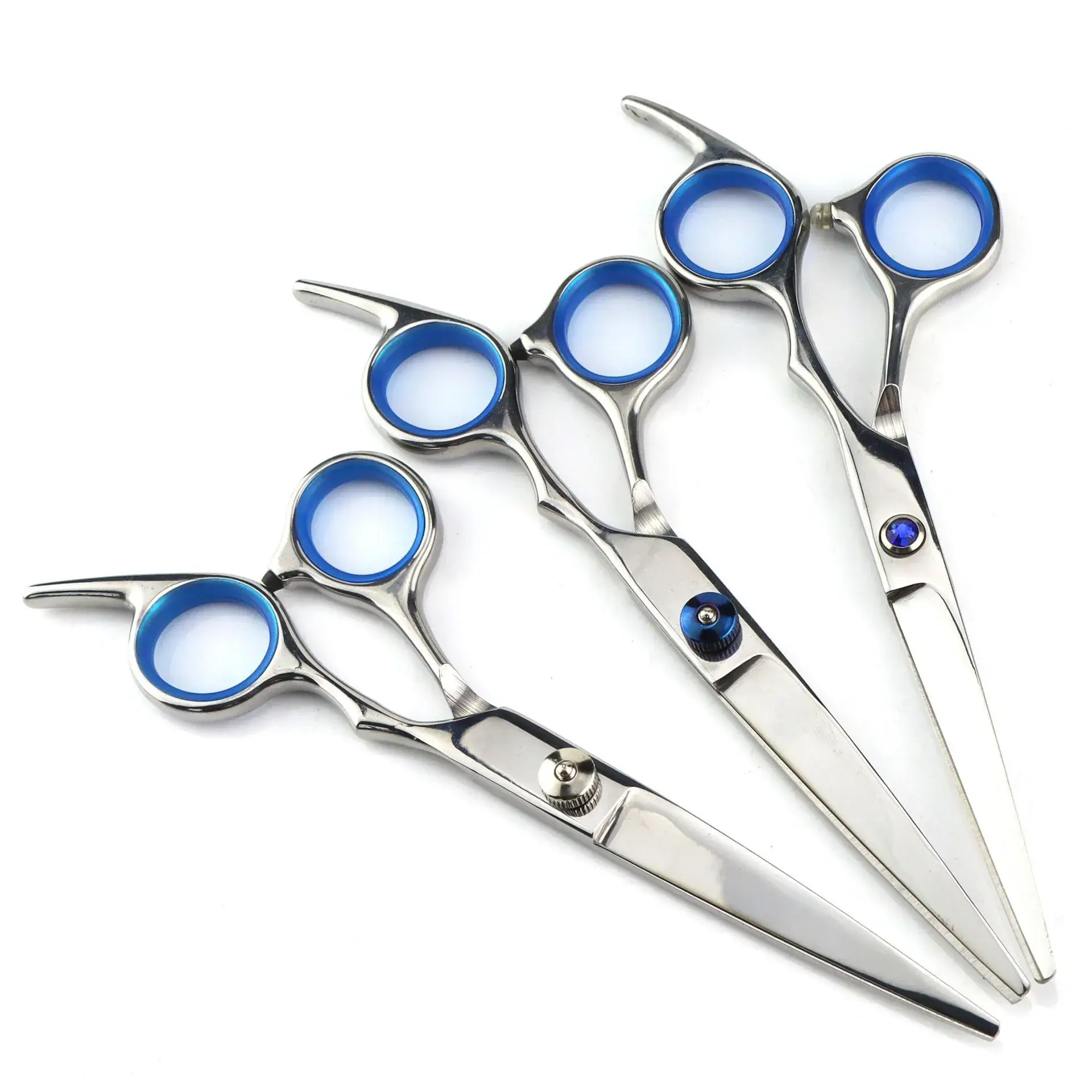 Ruby Sapphire Hair Scissors 3 Pcs Flat Tooth