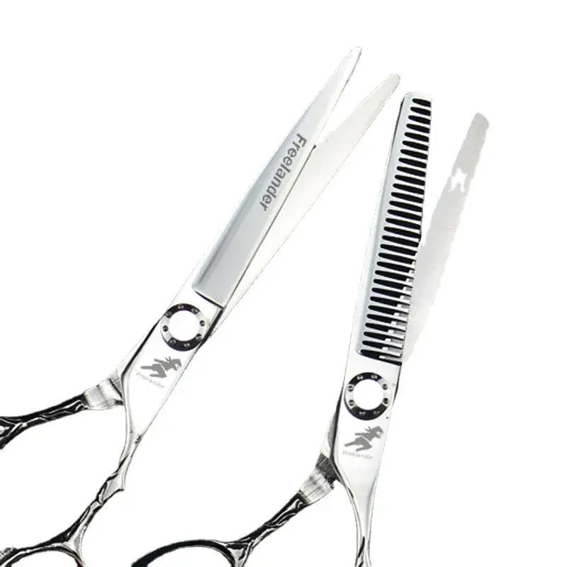 6.0 Inch Flower Handle Hair Scissors Straight Cut Teeth Bangs - Image 5
