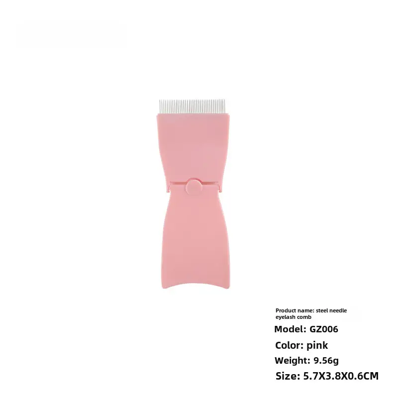 Pink Stainless Steel Eyelash Comb Brush - Image 10