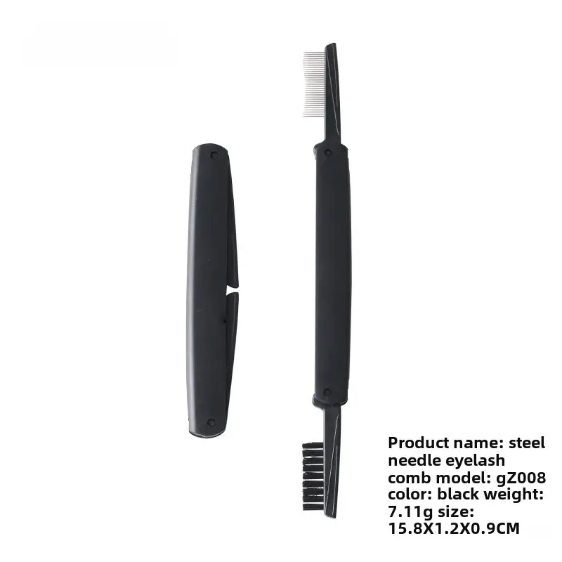 Pink Stainless Steel Eyelash Comb Brush - Image 15